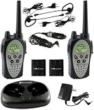 Midland FRS/GMRS 42 Channel Radios with 30 Mile Range, Includes Headsets, Batteries and Charger (Pair)