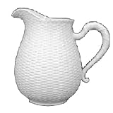 BASKET WEAVE 8 PITCHER - BASKET WEAVE 8 PORCELAIN PITCHER