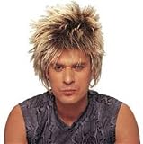 Franco American Novelty Short Mixed Blonde Costume Unisex Rocker Wig