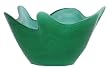 Colorful Recycled Art Glass Emerald Green Small Dip Bowl 6"D Set / 2