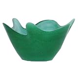 Colorful Recycled Art Glass Emerald Green Small Dip Bowl 6D Set 2 by Traders and Company