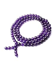 Limited Sales Promotion O-stone 2A Amethyst Mala 108 Beads Bracelet 6mm Grounding Stone Protection