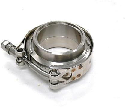 GRWA 2.75'' V-Band Flange &amp; Clamp Kit Turbo Exhaust Downpipes Universal 2.75 Inch