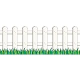 Scholastic TF3300 White Picket Fence Jumbo Borders