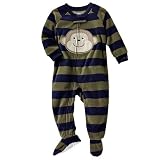 Carter's Fleece Footed Monkey Stripes Sleeper Pajamas (5t)