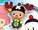 ドラゴンボールZ×ONE　PIECE(ワンピース) コラボ根付ストラップ チョッパーマン×餃子(チャオズ)