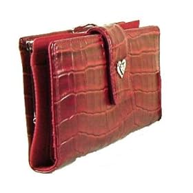 Mundi Moc Croc Tab Frame Clutch Wallet in Choice of Colors