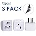 Australia, New Zealand, China Travel Adapter Plug by Ceptics with Dual USA Input - Type I (3 Pack) - Ultra Compact - Safe Grounded Perfect for Cell Phones, Laptops, Camera Chargers and More (CT-16)