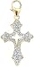 14k Gold Diamond Cross Charm (1/10 cttw)