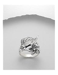 Flower Ring In 92.5 Sterling Silver