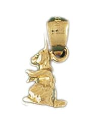 Dazzlers Solid 14k Gold 3D Rabbit Charm Pendant Available in three colors from jewelsberry (weights: 1.9 grams only)