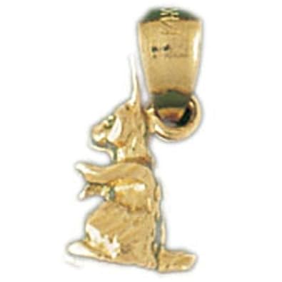 Cheap Girls Jewelry Dazzlers Solid 14k Gold 3D Rabbit Charm Pendant Available in three colors from jewelsberry (weights: 1.9 grams only) For Sale