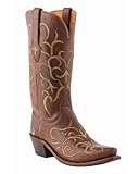 Lucchese Women's 1883 Fancy Stitched Cowgirl Boot Snip Toe Tan US