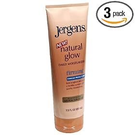 Jergens Natural Glow Firming Medium Moisturizer,  7.5-Ounces (Pack of 3)