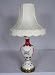Pair of Vintage Czechoslovakian Cranberry Glass Lamps, c.1940