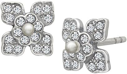 Van Kempen Victorian Stud Earrings with Swarovski Crystals in Sterling Silver