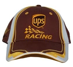 Nascar UPS Racing Hat Cap - Brown / Yellow