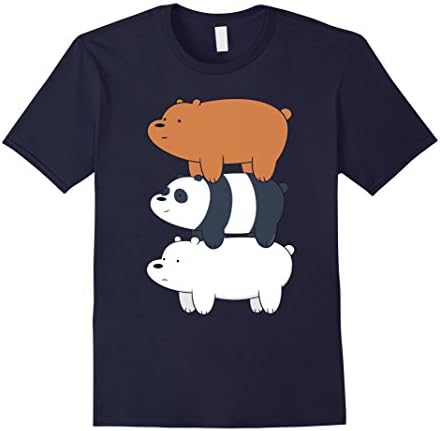 Men's We Bare Bears Tshirt Large Navy