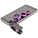 Pink Universal Clip-on 180 degree 3 in 1 Fisheye+Wide Angle+Macro Camera Lens Kit for iPhone 5 5S 4 4S 6 Samsung Galaxy S5/S4/S3 Note 4/3/2 HTC Blackberry Bold Touch, Sony Xperia, Motorola Droid