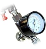 TCP Global&reg; Brand Air Adjusting Valve Regulator with Gauge for Spray Guns and Pnuematic Tools (1/4"NPT)