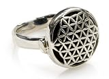 Sterling silver cocktail ring, Flower of Life