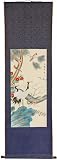 Unique Art Gift Idea Him Her - 65" Hand Painted Pine & Crane Chinese Silk Oriental Scroll Painting