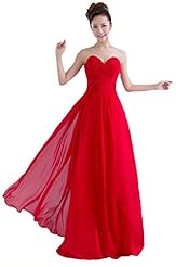 Strapless Chiffon Lace-Up Pleated Backless Bridesmaid Dress/Prom Dress/Maxi Dress 