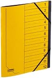 Produkt-Bild: Idena 300994 - Idena Ordnungsmappe 12 F&auml;cher Gelb