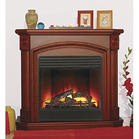 ProCom Electric Fireplace - 5000 BTU, 24in. Coffee Glaze Finish by Electric Fireplaces