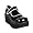 Blk Pat/Wht Trim