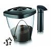 Vacuvin Tea & Coffee Saver Vacuum Storage Container Plastic Clear Black 1.3 Litre 17.6 cm x 19 cm x 14.5 cm