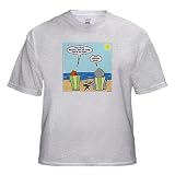 Conan O Brien Horny Manatee - Adult Birch-Gray-T-Shirt Medium