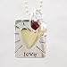 Sterling Silver Heart Necklace with Garnet & Pearl Accents on 18 chain, #8912