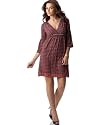 Studio M Petite Dress, Bell Sleeve Diamond Print Matte Jersey