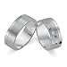 Hochwertige Eheringe aus 750er Weissgold 7 Diamanten WR0332-7s