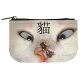 Funny Chinese Cat and Fly Mini Coin Purse