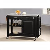 Cottonwood Kitchen Island in Black