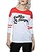 Suicide Squad Women's Harley Quinn Daddy's Lil Monster 3/4 Sleeve Baseball Shirt