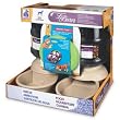 Petmate Le Bistro 10-Pound Feeding and 2.75-Gallon Watering System with Microban, Bleached Linen