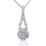 1/4 ctw Round Brilliant Diamond Pendant in 14kt White Gold