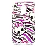 Samsung D710 Epic 4G Touch Galaxy S II Baby Skull #2 – Sprint — White Purple Phone Case (free ESD Shield Bag, Ship in Carton Box)