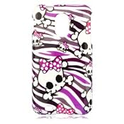 Samsung D710 Epic 4G Touch Galaxy S II Baby Skull #2 - Sprint --- White Purple Phone Case (free ESD Shield Bag, Ship in Carton Box)