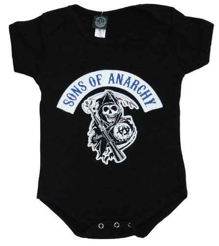 Sons of Anarchy Reaper Logo Baby Creeper Romper - Black