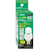 NEC 電球形蛍光ランプ D10形 昼白色コスモボール・ミニ EFD10EN/7-E17-C2C C2C