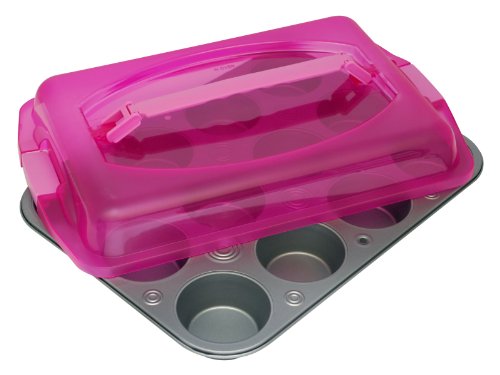 OvenStuff Non-Stick Covered 12-Cup Muffin Pan with HandlesB009ABS5JI