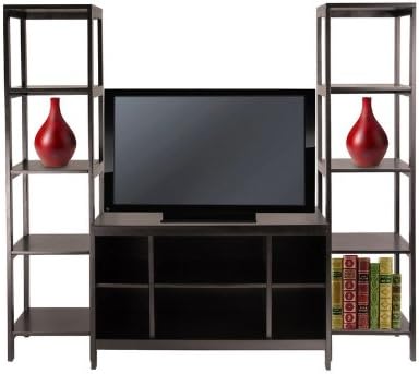 Winsome Wood Hailey 3 pc Wood TV Stand Shelf Set [Kitchen] MPN: 92340