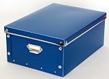 Aufbewahrungsbox Ordnungsbox Faltbox mit Druckknöpfen 36x26x15cm blau