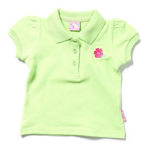 Sweet and Soft Classic Short Sleeve Baby Flower Polo, 18 months, Green