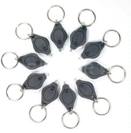 ECOMGEAR(TM)10 X LED MINI MICRO KEYCHAIN KEY RING FLASH BRIGHT FLASHLIGHT