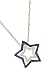 14K White Gold Sapphire and Diamond Star Pendant